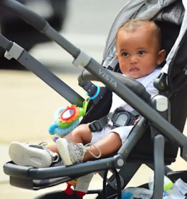 Beautiful photos of Saint West in Yeezys